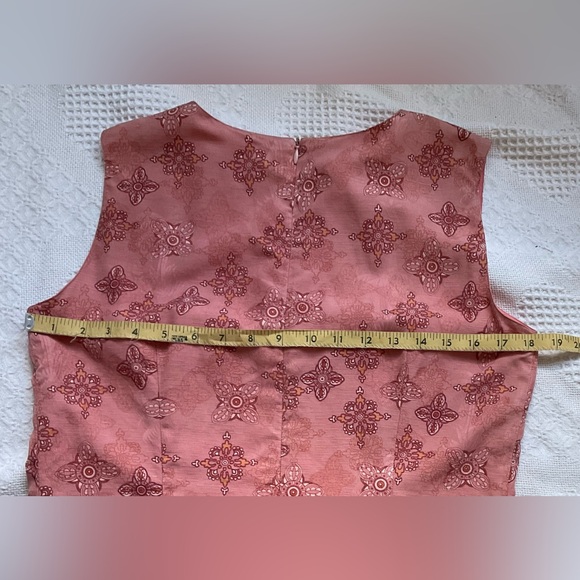 Tommy Bahama Vintage Peach Floral Sleeveless Dress - Picture 6 of 9